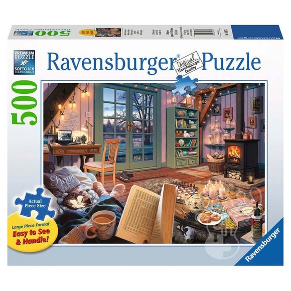 New sealed Ravensburger 500 pcs Large Format Puzzle-Cozy Retreat - Picture 13 of 13